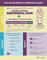 Acute hepatic porphyria diagnosing and testing handout